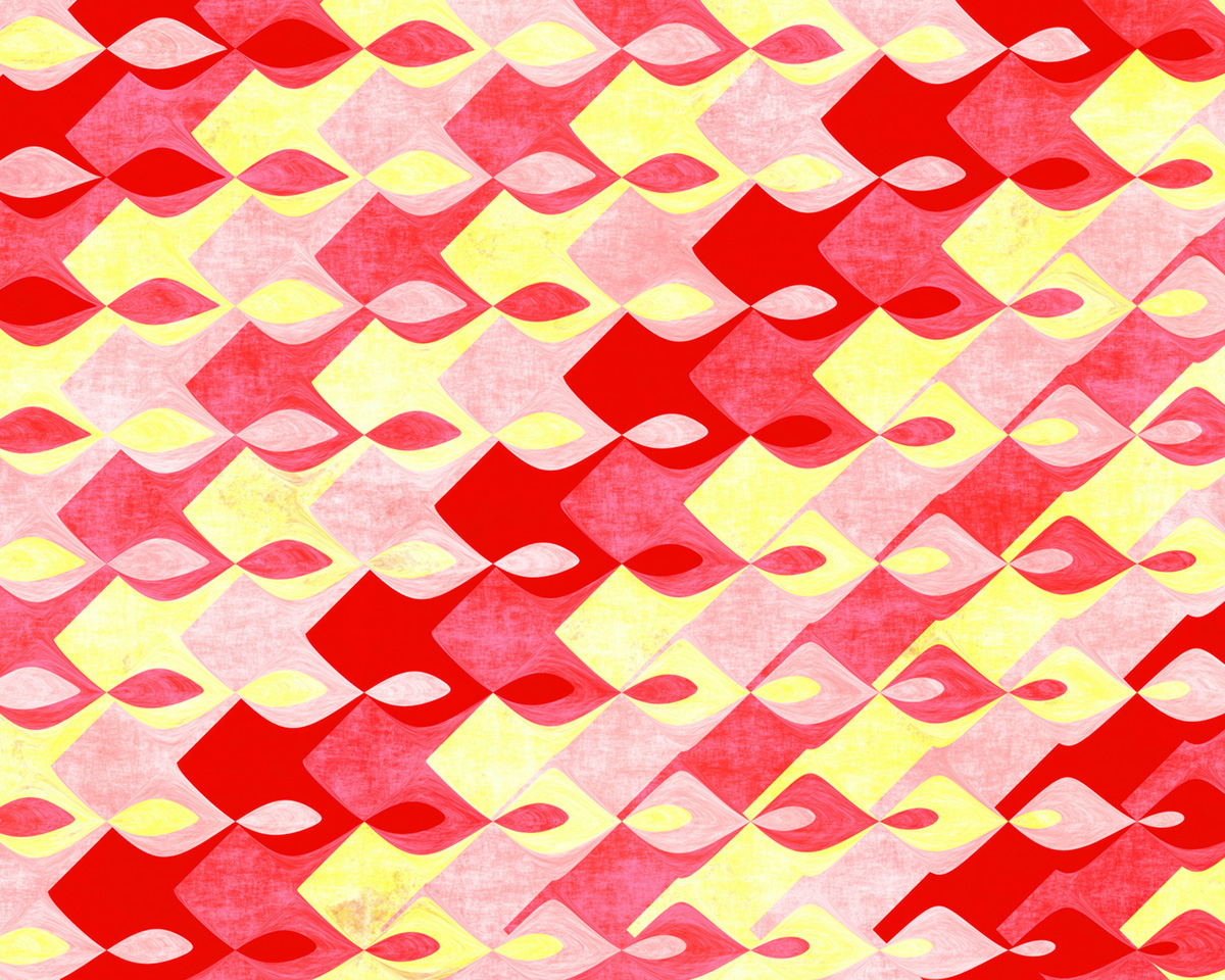 Bright Red and Yellow Abstract Pattern