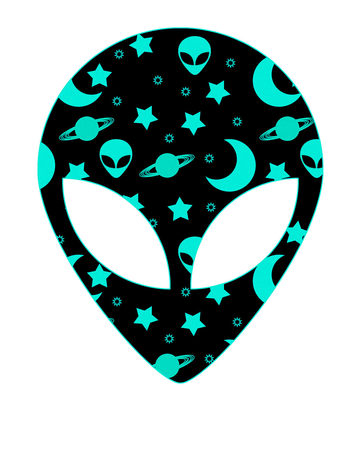 Space Filled Alien Head